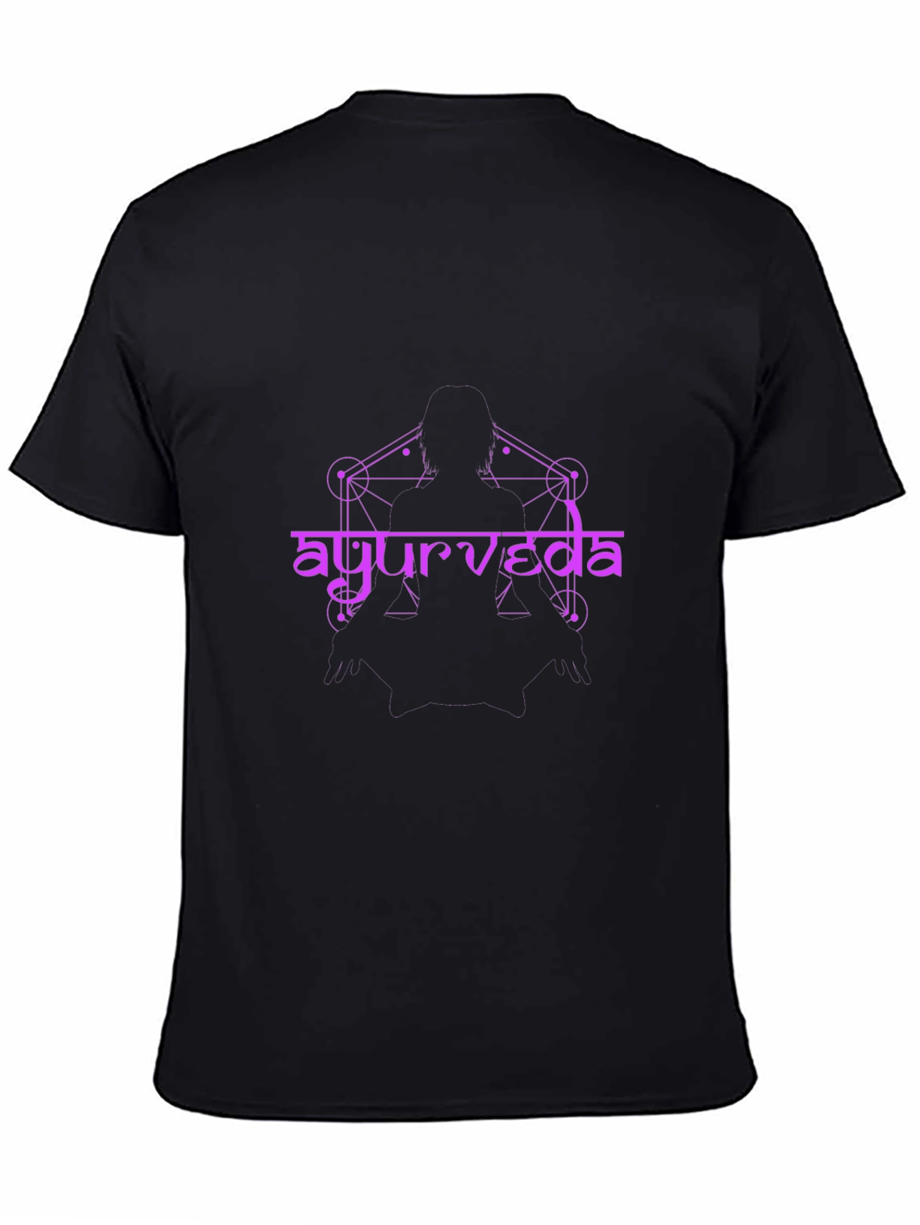 Ayurveda Design Black T-Shirt