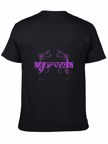 Ayurveda Design Black T-Shirt