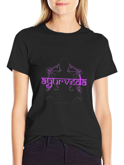 Ayurveda Design Black T-Shirt