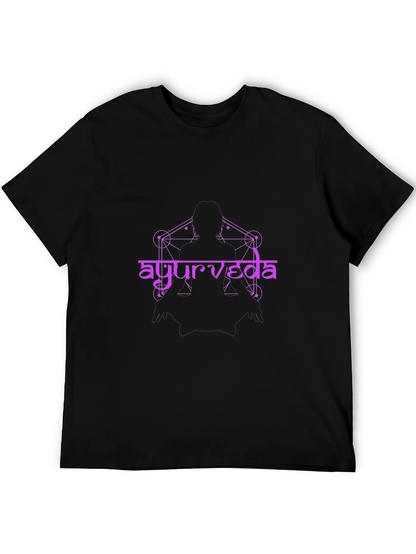 Ayurveda Design Black T-Shirt