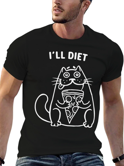 Ill Diet Cat Pizza Graphic Tee