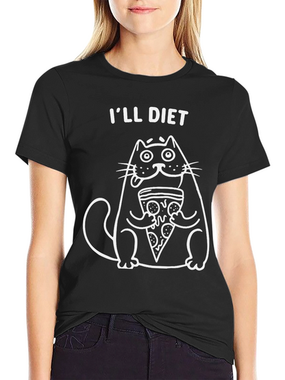 Ill Diet Cat Pizza Graphic Tee
