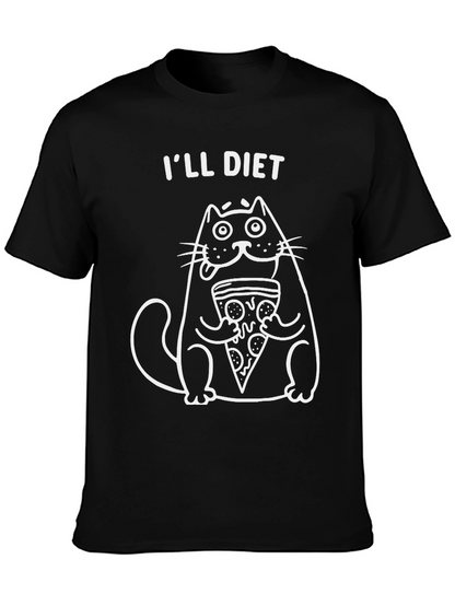 Ill Diet Cat Pizza Graphic Tee