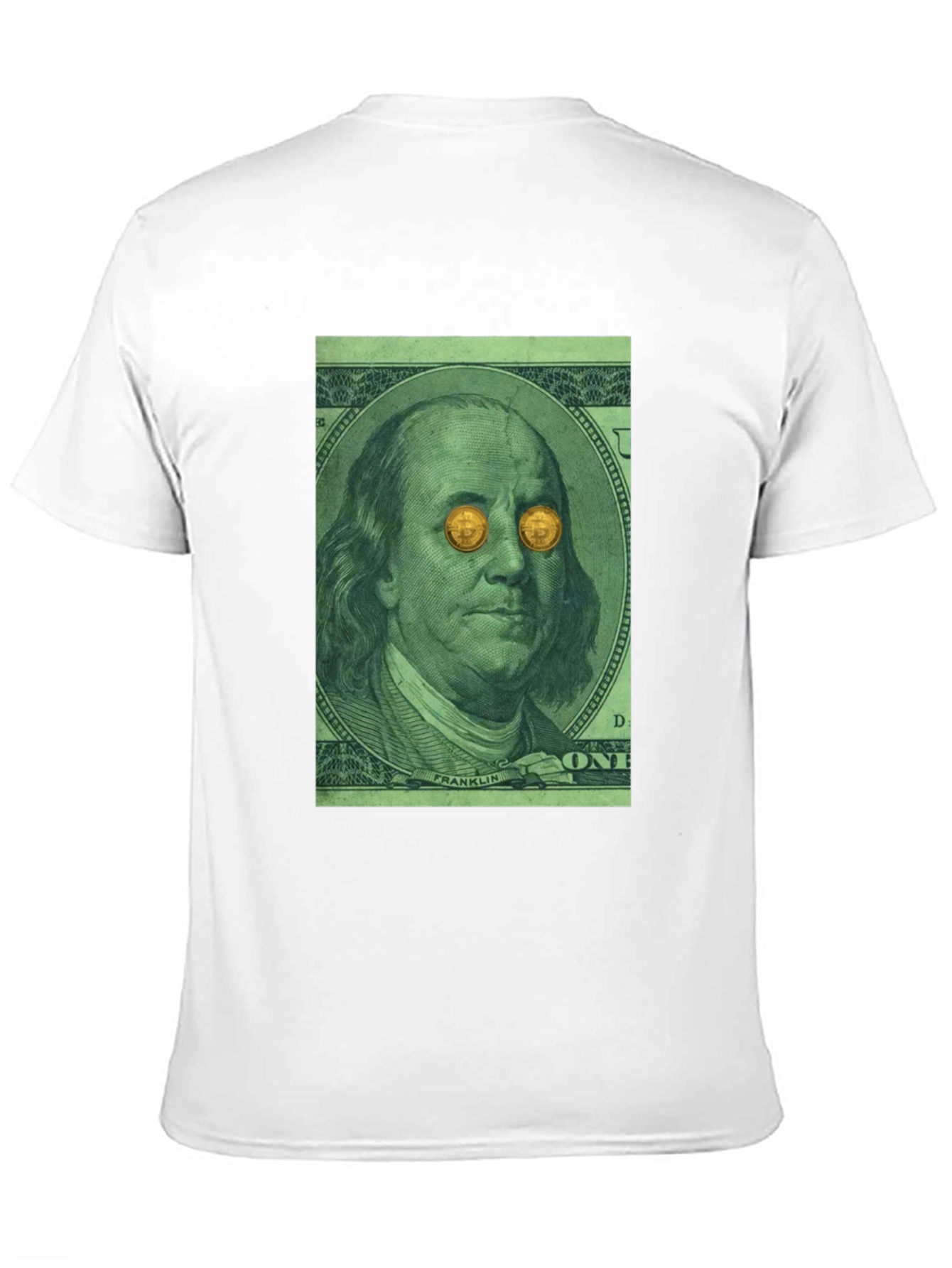 Bitcoin Eyes Benjamin Franklin Graphic Tee