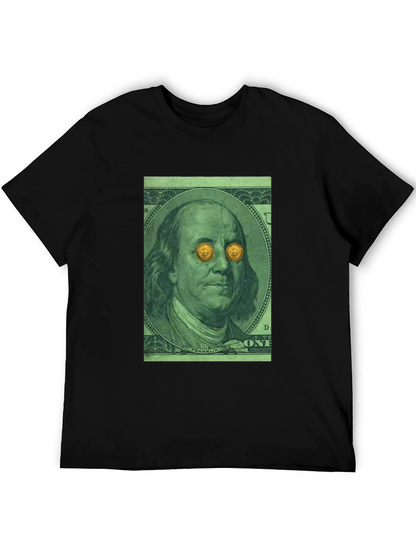 Bitcoin Eyes Benjamin Franklin Graphic Tee