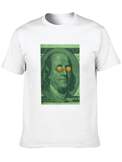 Bitcoin Eyes Benjamin Franklin Graphic Tee