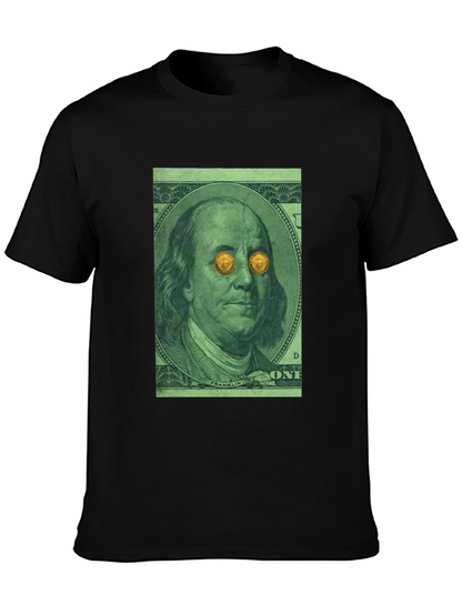 Bitcoin Eyes Benjamin Franklin Graphic Tee