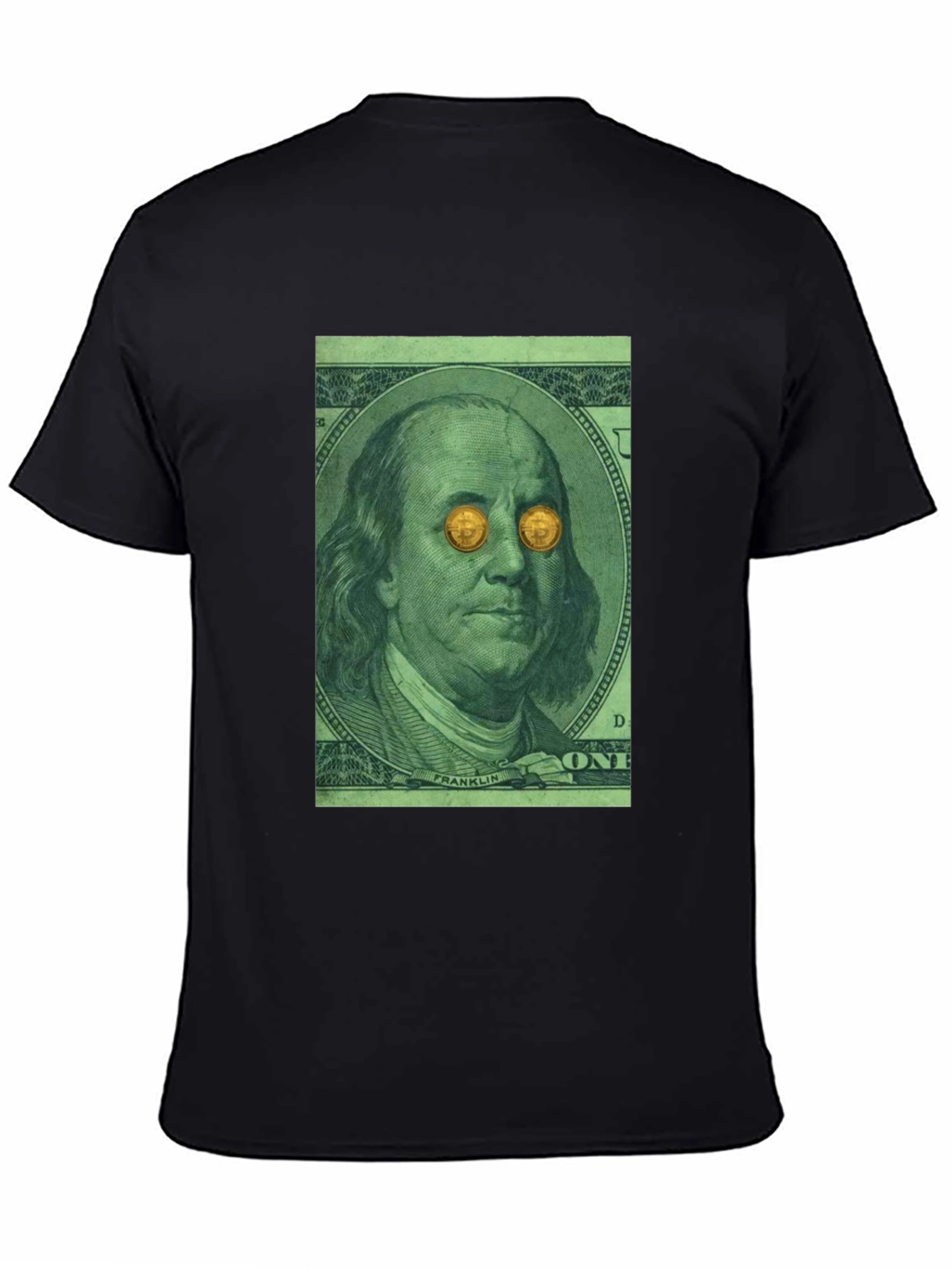 Bitcoin Eyes Benjamin Franklin Graphic Tee
