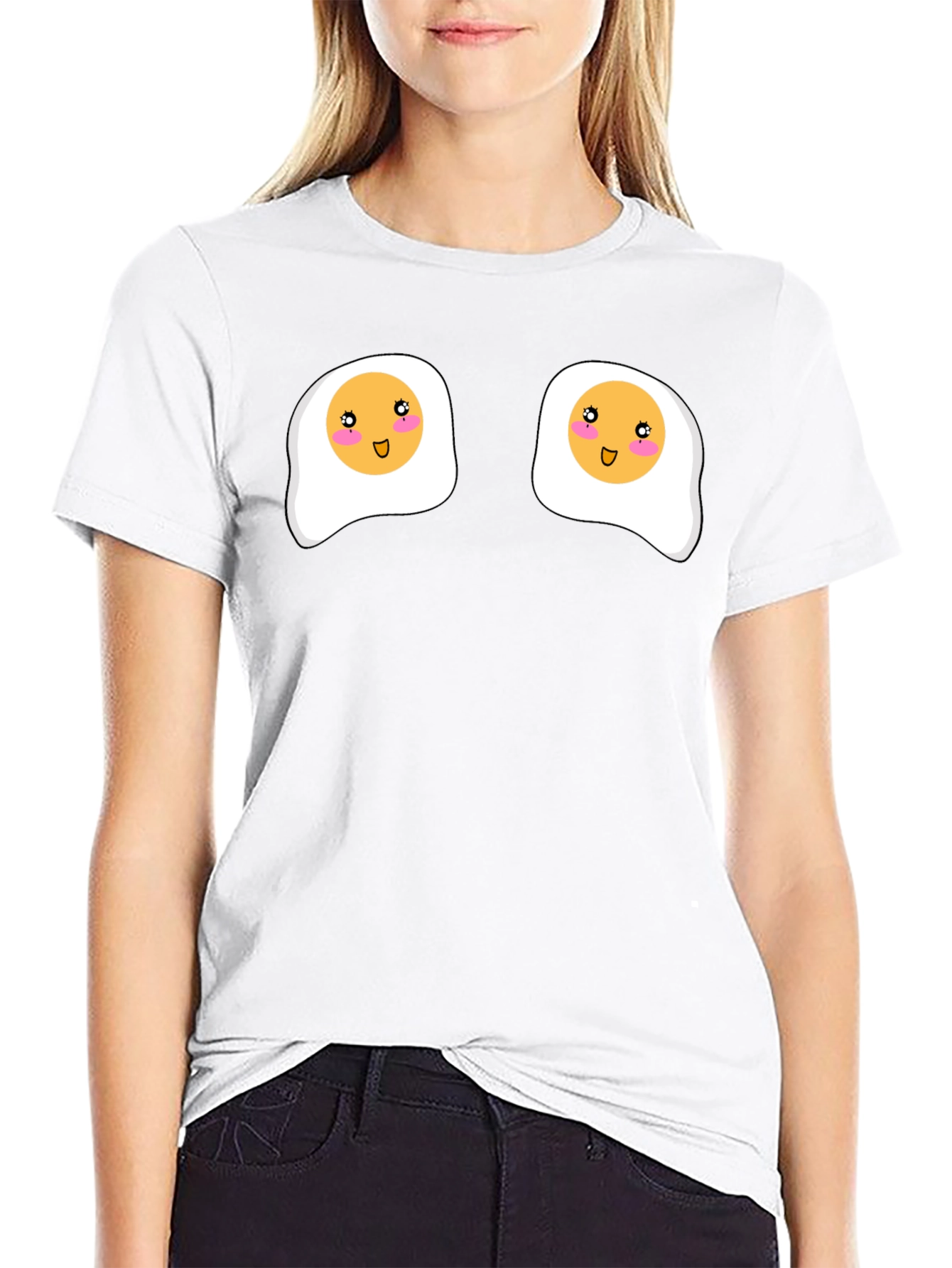 Funny Sunny Side Up Eggs Graphic T-Shirt