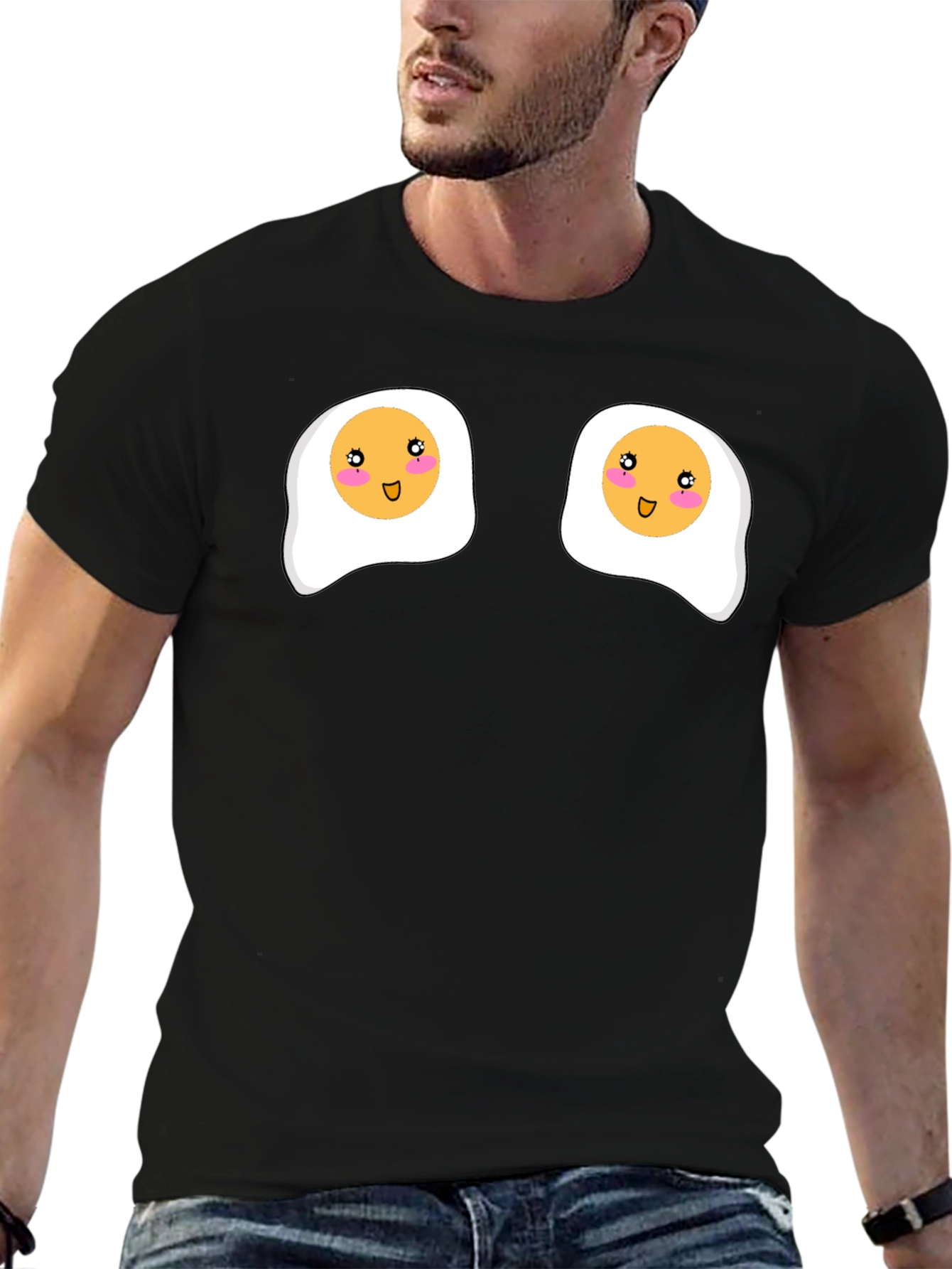 Funny Sunny Side Up Eggs Graphic T-Shirt