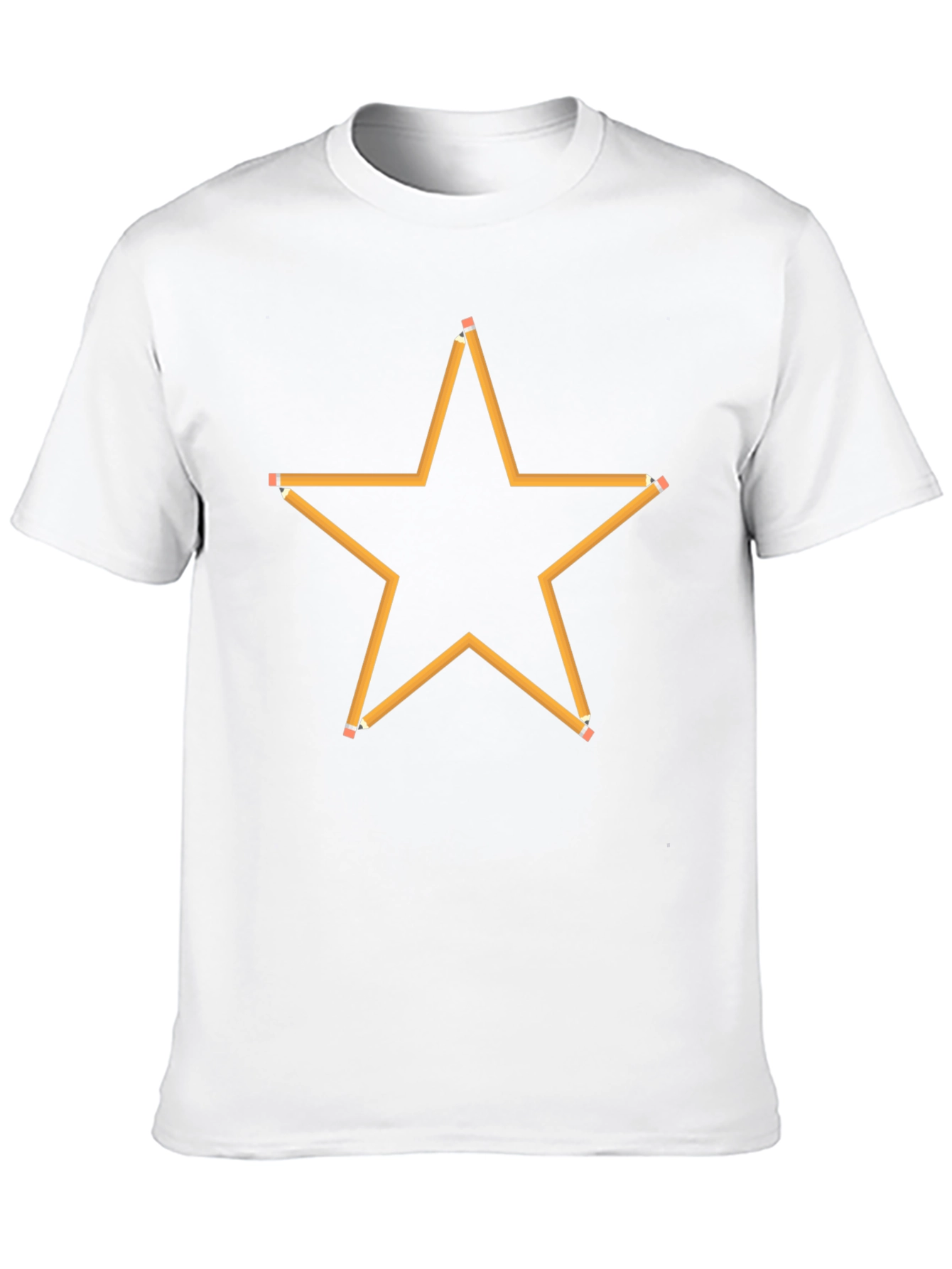 Pencil Star Graphic Black T-Shirt