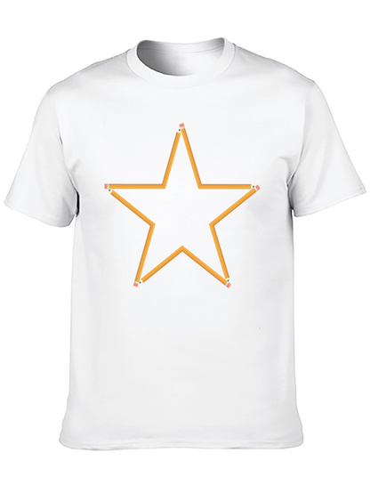 Pencil Star Graphic Black T-Shirt
