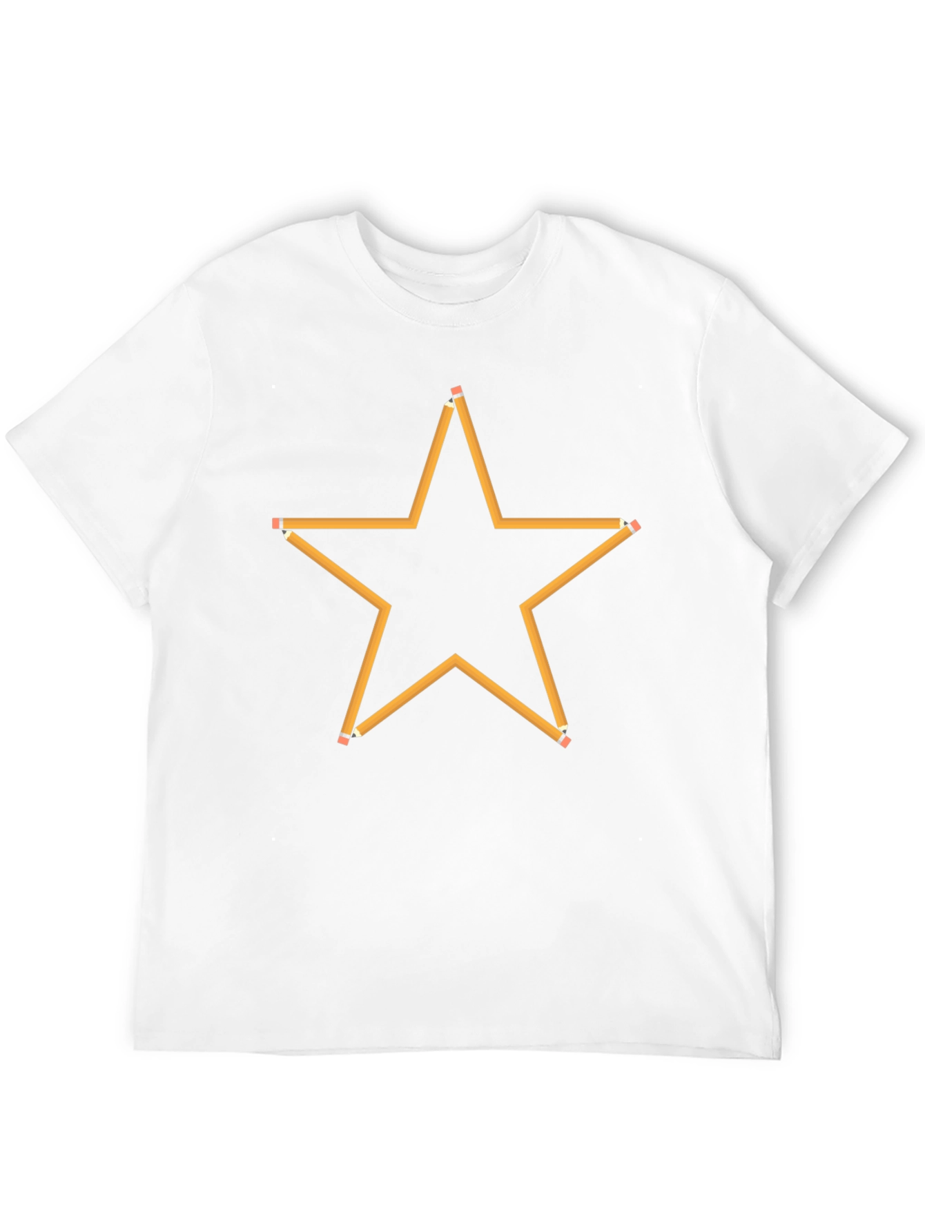 Pencil Star Graphic Black T-Shirt