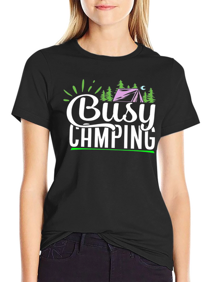 Busy Camping Graphic T-Shirt