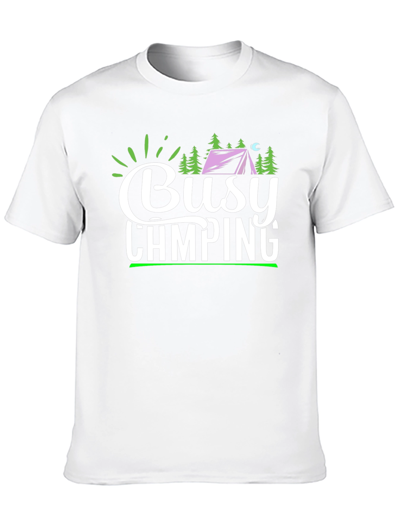 Busy Camping Graphic T-Shirt
