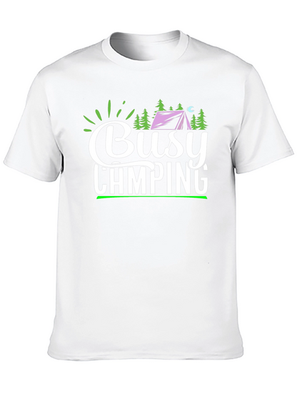 Busy Camping Graphic T-Shirt
