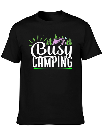 Busy Camping Graphic T-Shirt