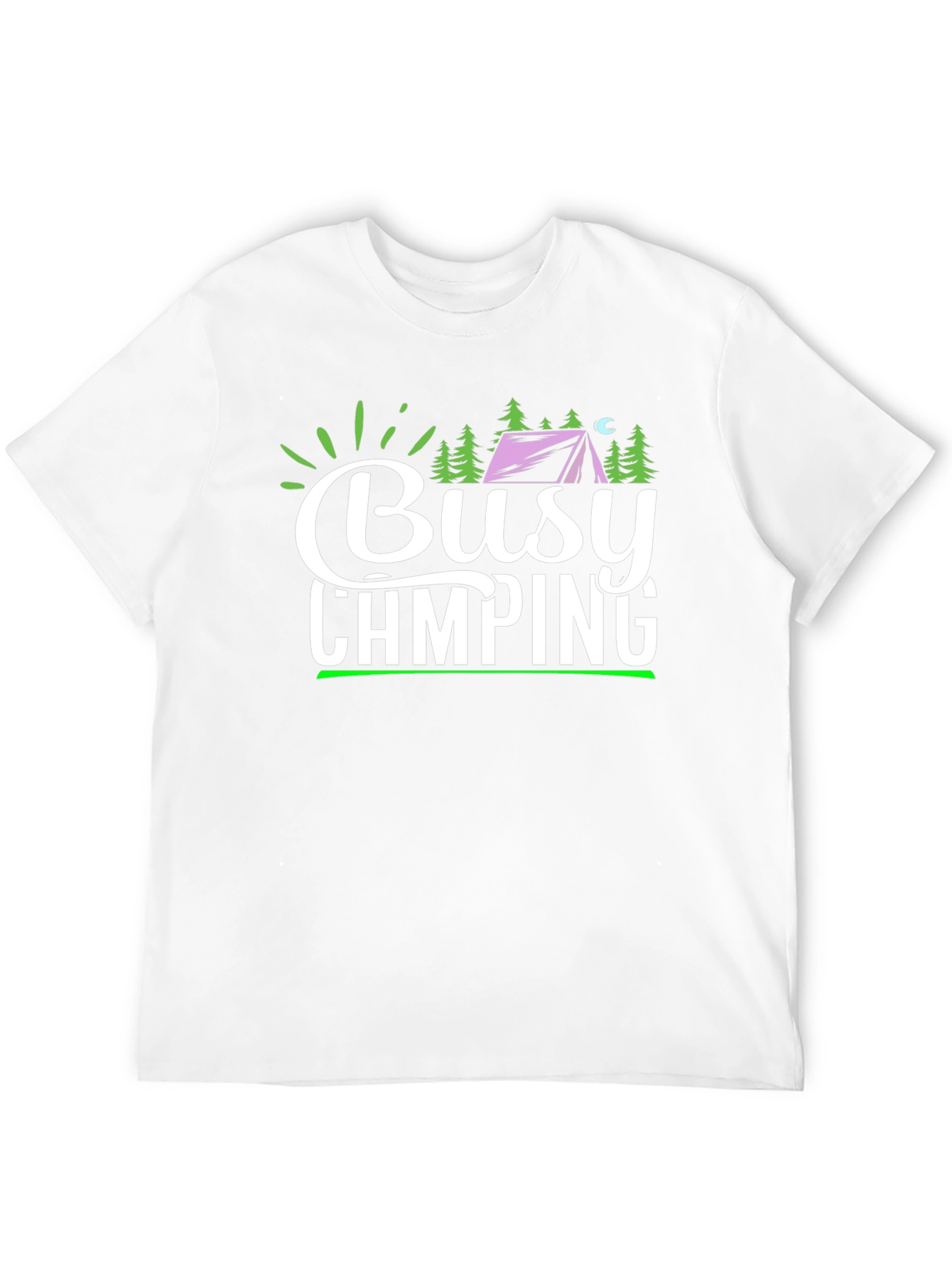 Busy Camping Graphic T-Shirt