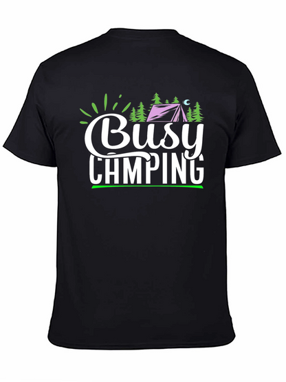 Busy Camping Graphic T-Shirt