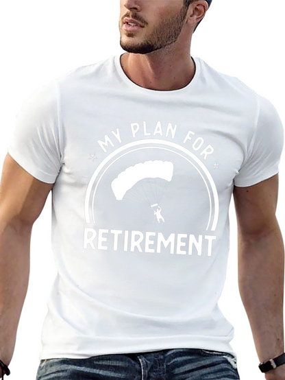 Skydiving Retirement Plan Graphic Tee - Black