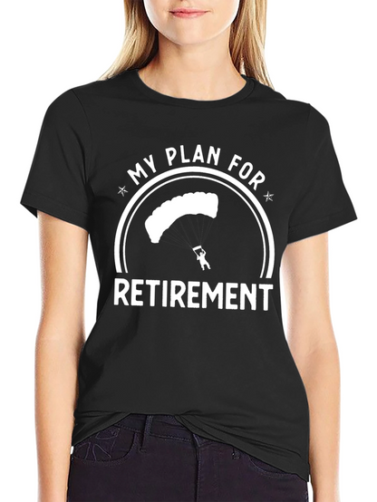 Skydiving Retirement Plan Graphic Tee - Black