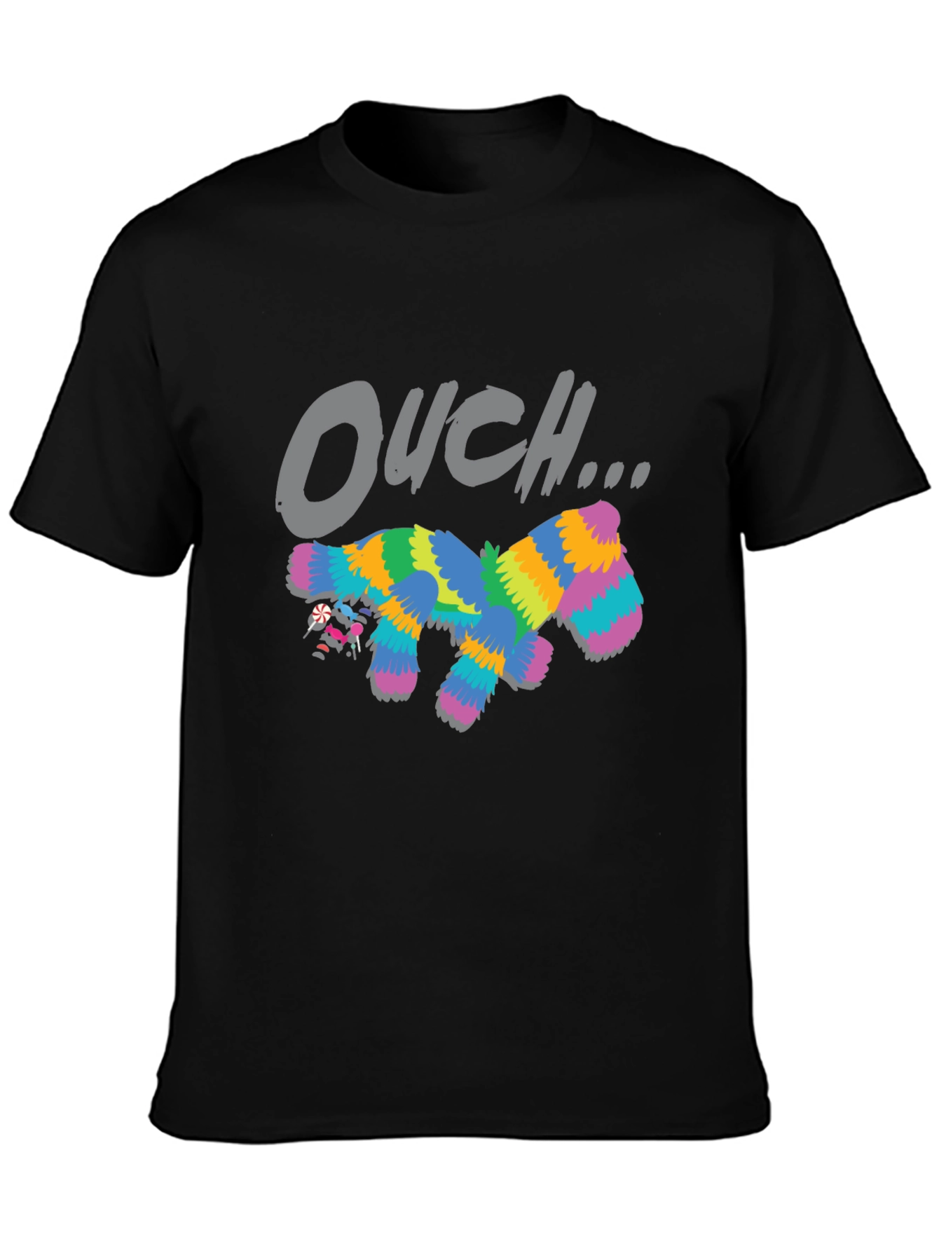 Ouch Pinata T-Shirt - Mens Black Graphic Tee
