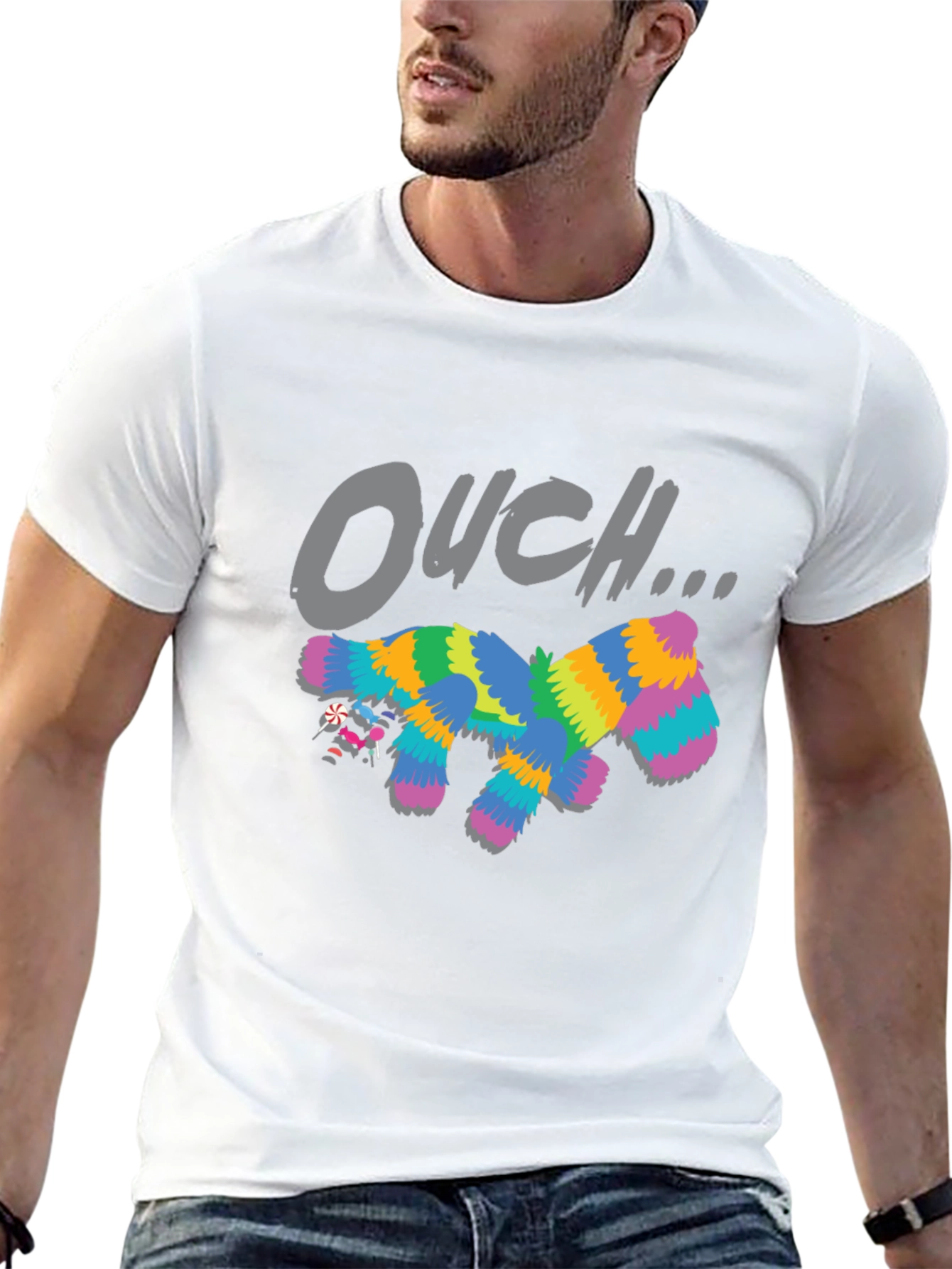 Ouch Pinata T-Shirt - Mens Black Graphic Tee
