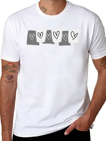 Heart Graphic Tee - Casual Black T-Shirt