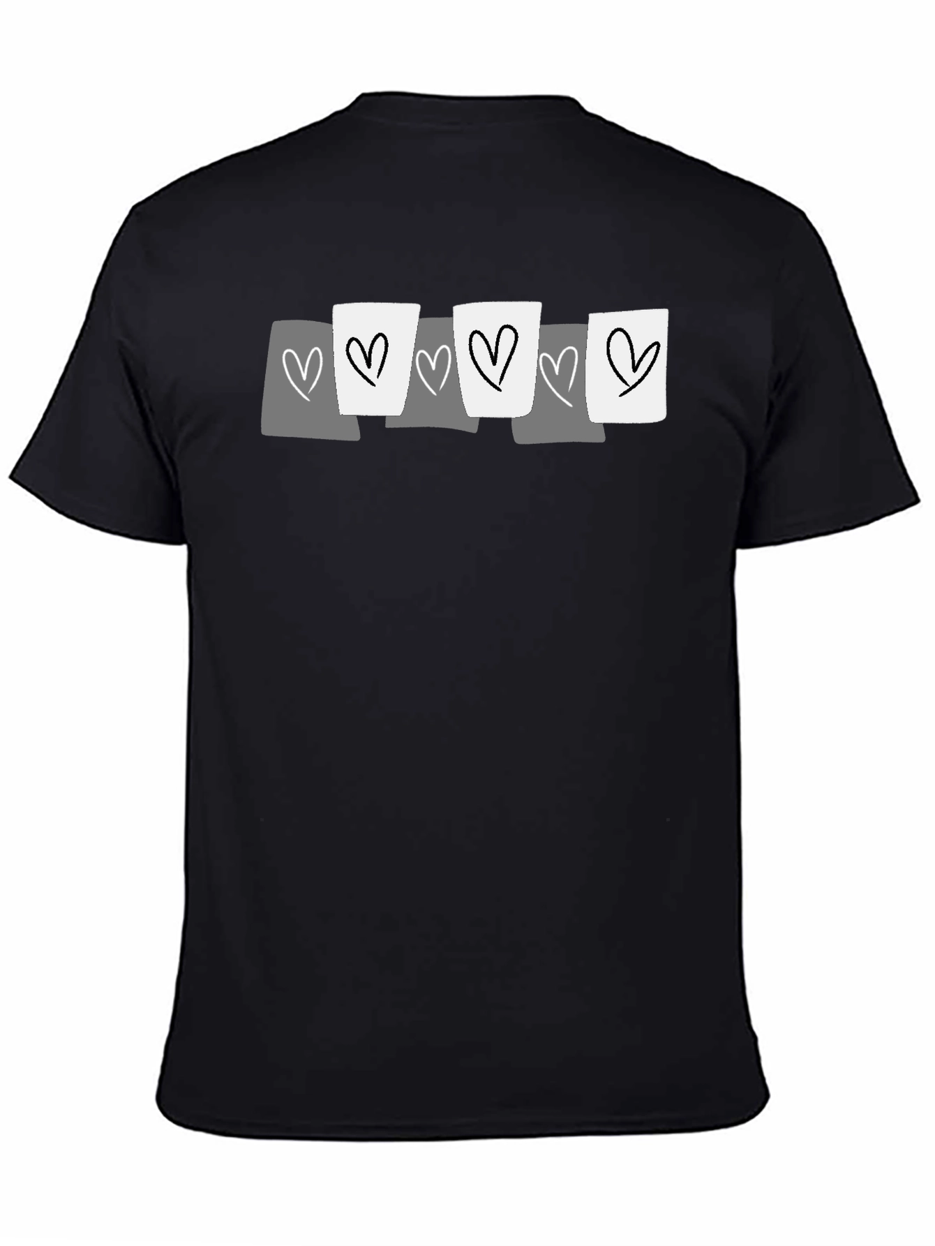 Heart Graphic Tee - Casual Black T-Shirt