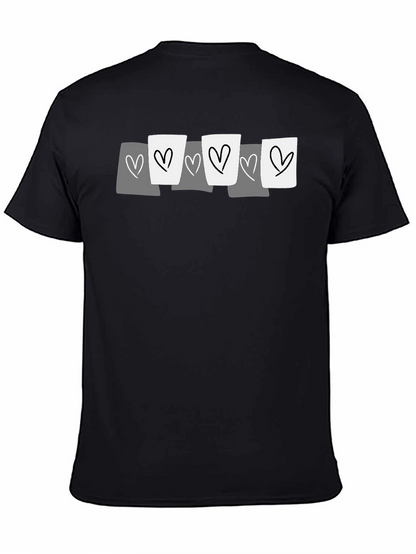 Heart Graphic Tee - Casual Black T-Shirt