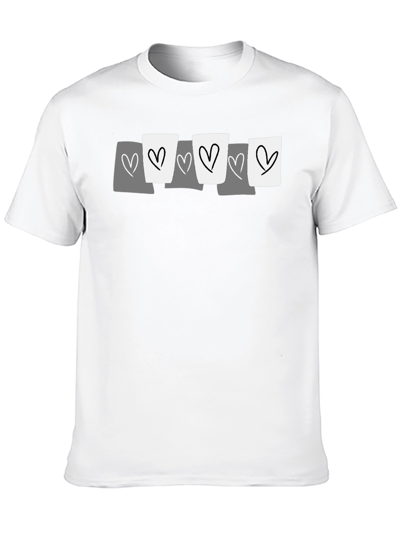 Heart Graphic Tee - Casual Black T-Shirt