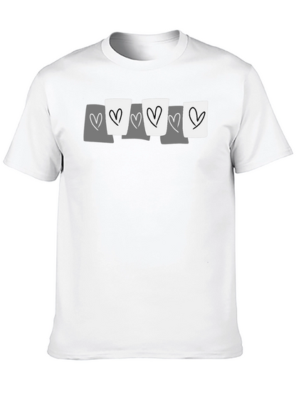Heart Graphic Tee - Casual Black T-Shirt