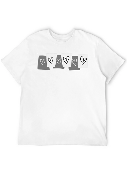 Heart Graphic Tee - Casual Black T-Shirt