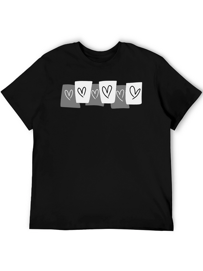 Heart Graphic Tee - Casual Black T-Shirt
