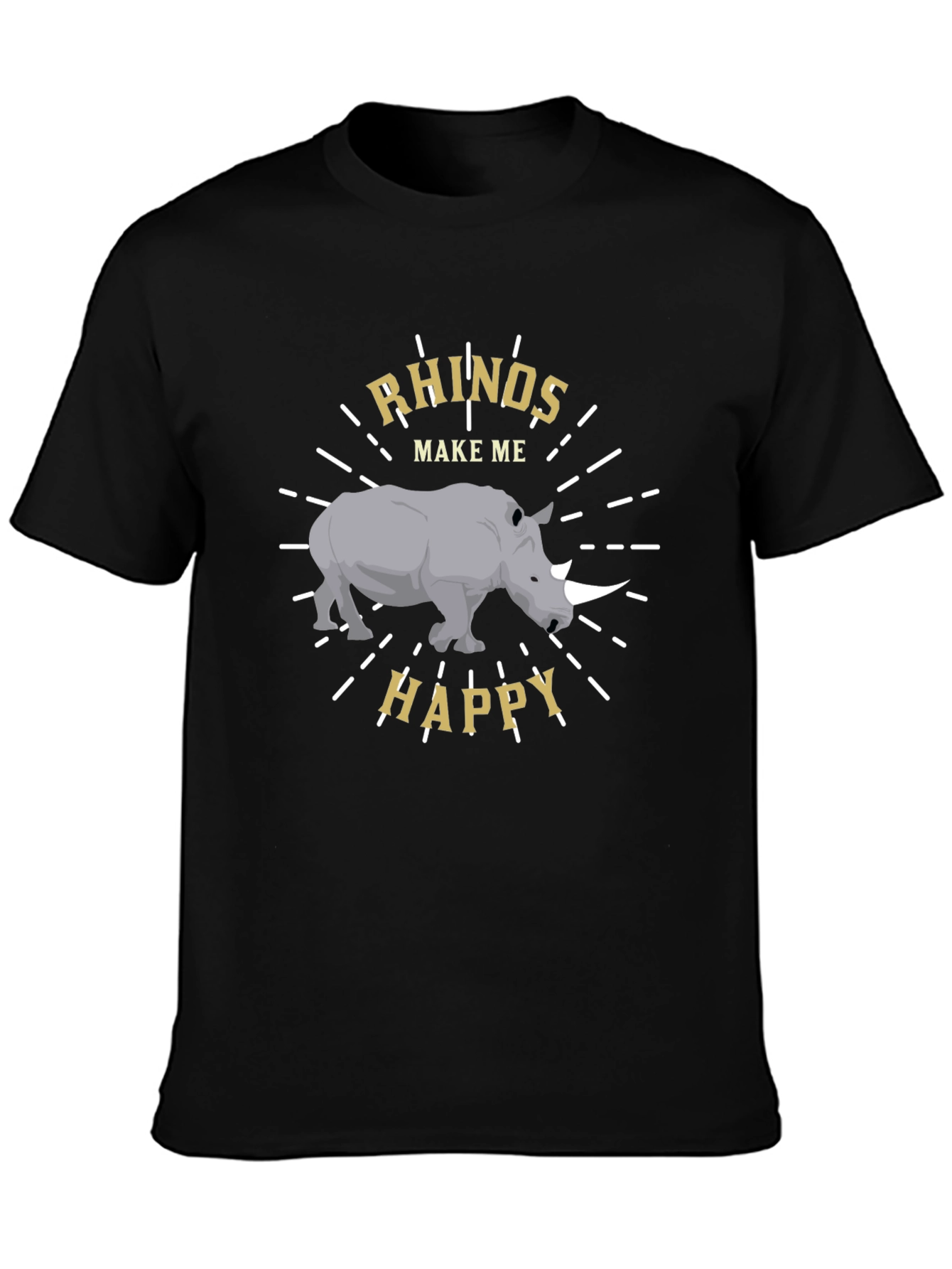 Rhino Lover T-Shirt - Rhinos Make Me Happy