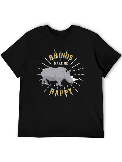 Rhino Lover T-Shirt - Rhinos Make Me Happy