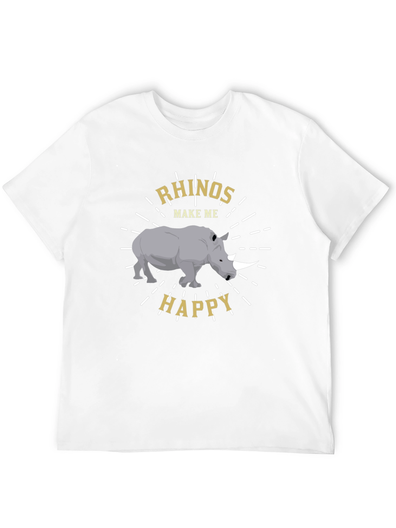 Rhino Lover T-Shirt - Rhinos Make Me Happy