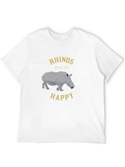 Rhino Lover T-Shirt - Rhinos Make Me Happy