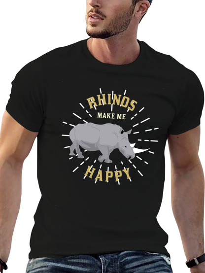 Rhino Lover T-Shirt - Rhinos Make Me Happy