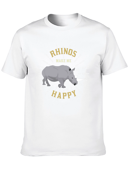 Rhino Lover T-Shirt - Rhinos Make Me Happy