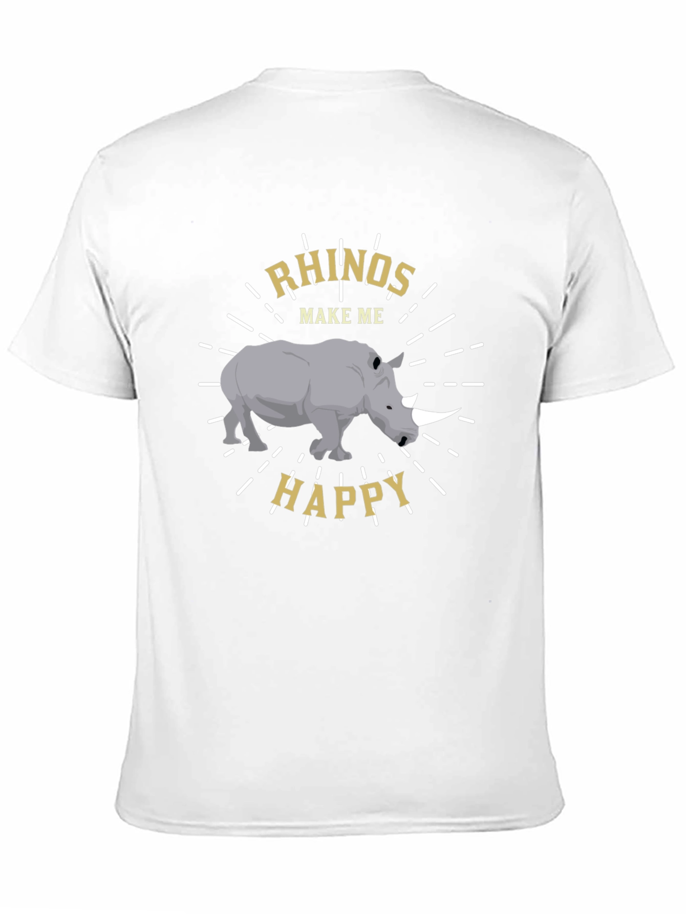 Rhino Lover T-Shirt - Rhinos Make Me Happy