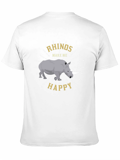 Rhino Lover T-Shirt - Rhinos Make Me Happy