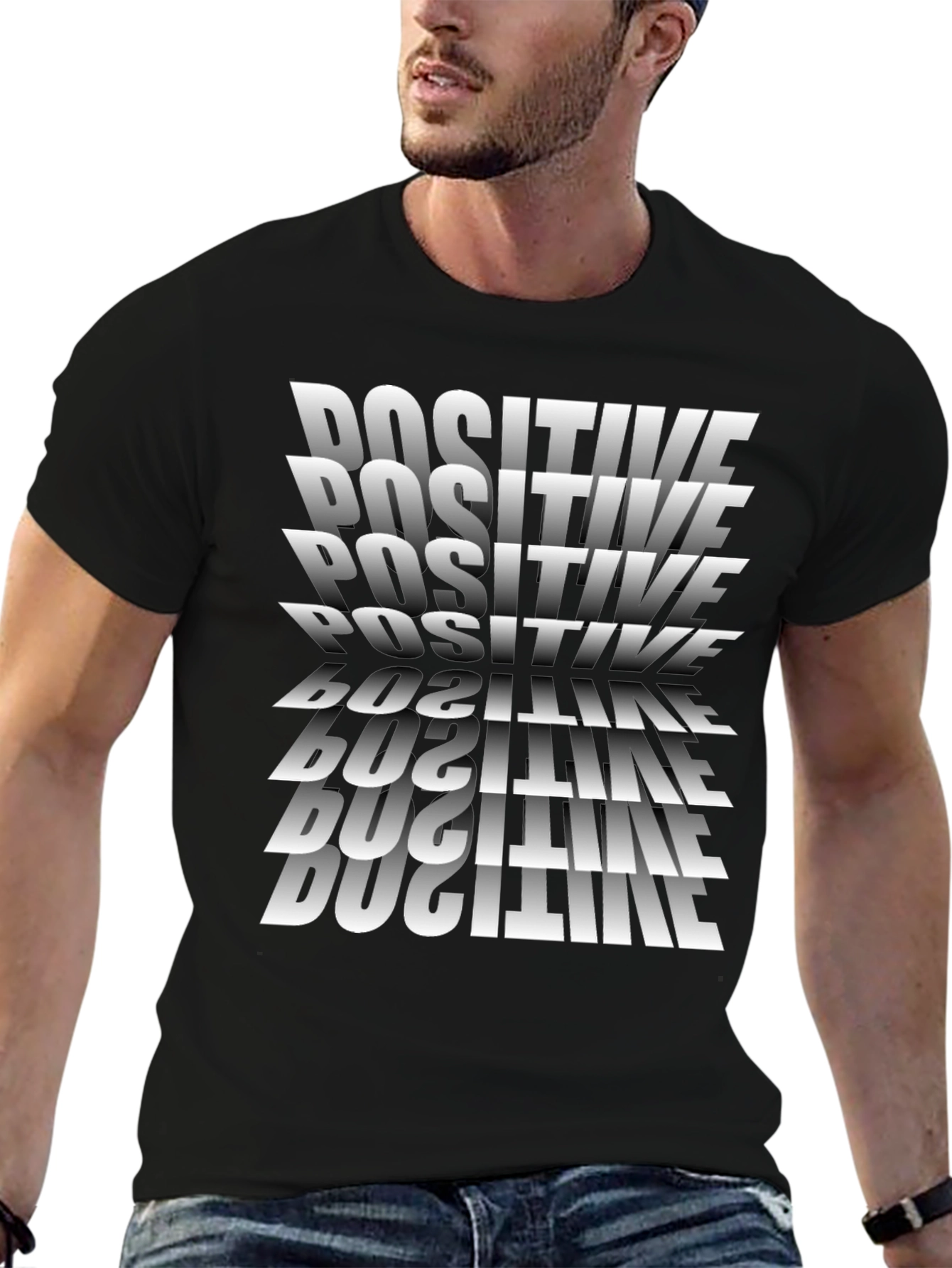 Positive Graphic Tee - Mens Black T-Shirt