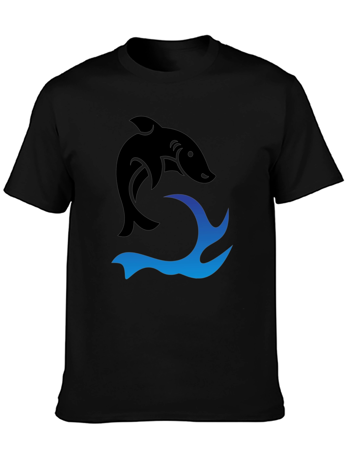 Black Shark Wave Graphic Tee