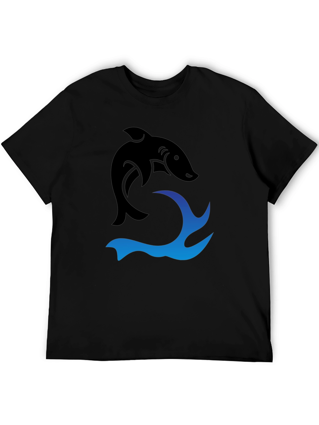 Black Shark Wave Graphic Tee