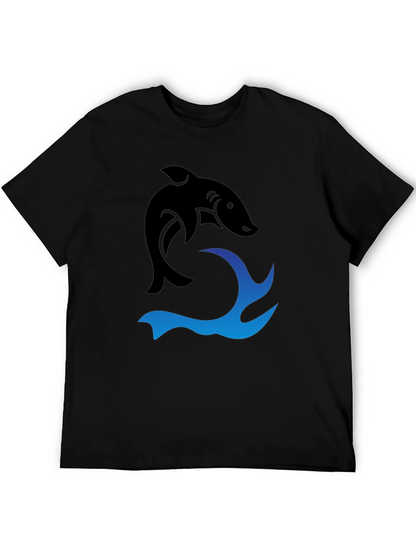 Black Shark Wave Graphic Tee