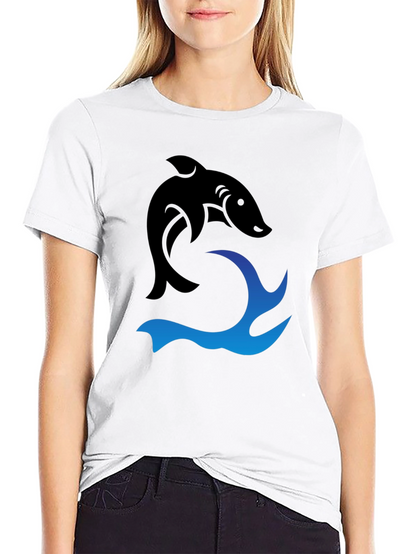Black Shark Wave Graphic Tee