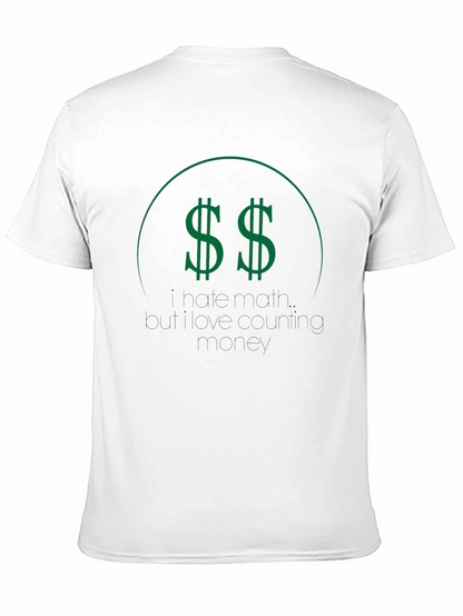 Black T-Shirt with Green Dollar Sign Graphic