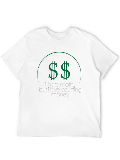 Black T-Shirt with Green Dollar Sign Graphic