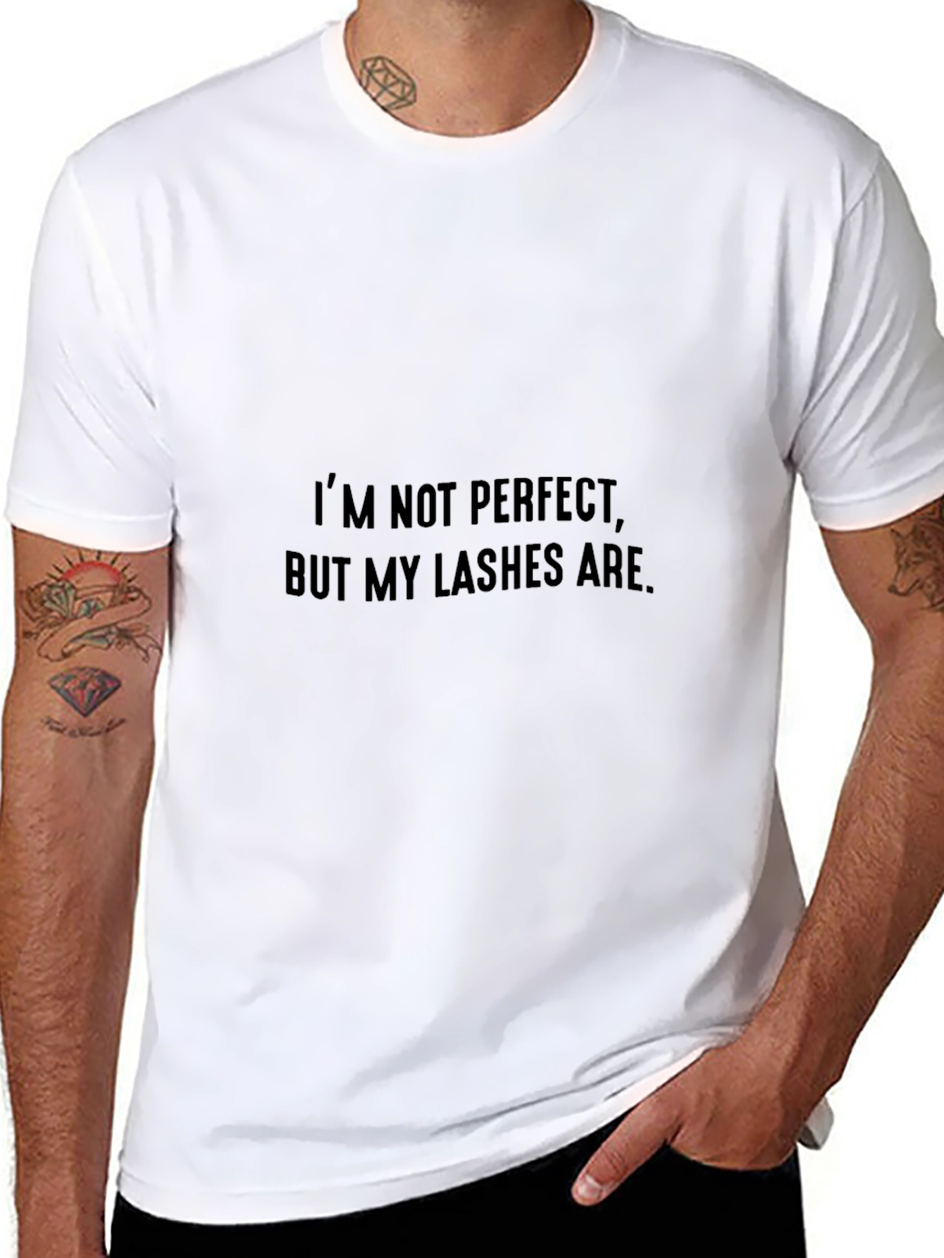 Lashes Graphic Tee - Black